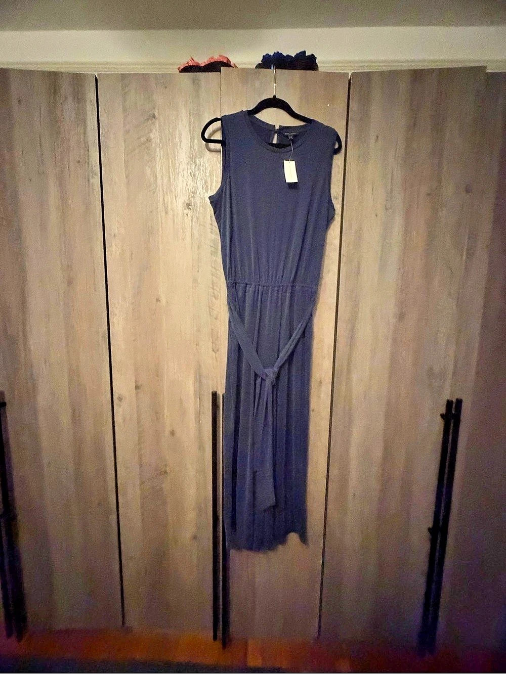 Banana Republic Sleeveless cropped wide leg jumpsuit in Blue Size 12 NWT